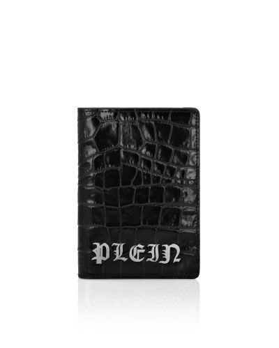 Crocco Printed Leather Passport Cover Gothic Plein