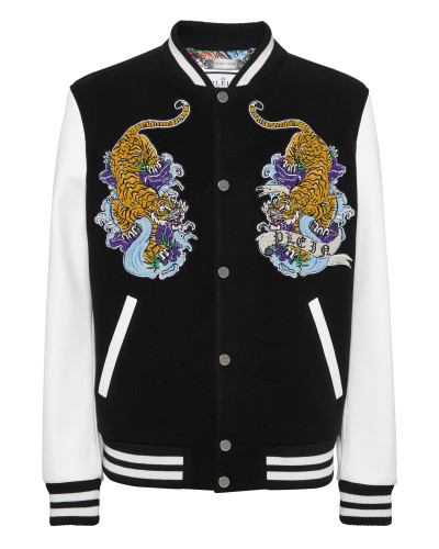 College Bomber with Woolen cloth base Tattoo