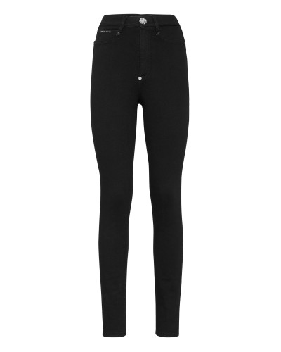 Crystal Skull Denim Super High Waist Jegging