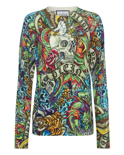 Cashmere Pullover Round Neck Ls Tattoo