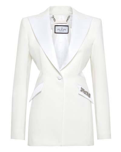 Envers Satin Cutting Fitted Blazer