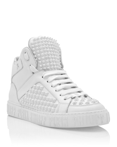 Nappa Leather Mid-Top Sneakers Studs