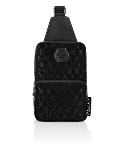 Leather Cross-Body Monogram Strass