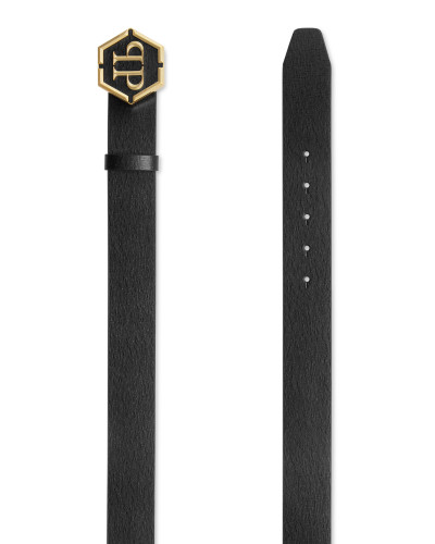 Saffiano Leather Belt Hexagon