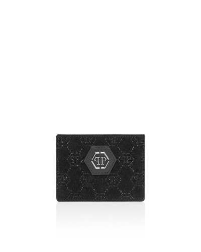 Leather Cardholder Monogram Strass
