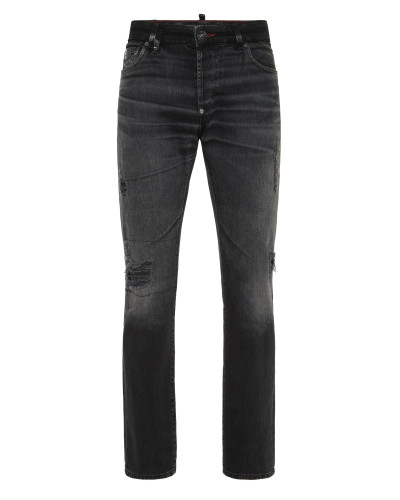 5-Pocket Super Straight Cut Jeans