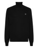 Knited Turtleneck Pullover Wool Silk Blend