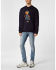 Round Neck Knitted Pullover Reception Teddy