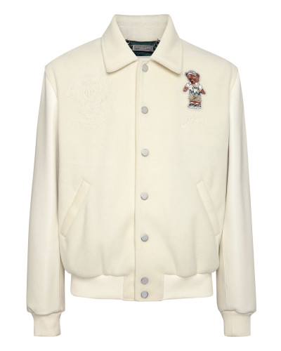 Leather and Wool Bomber Teddy Beach