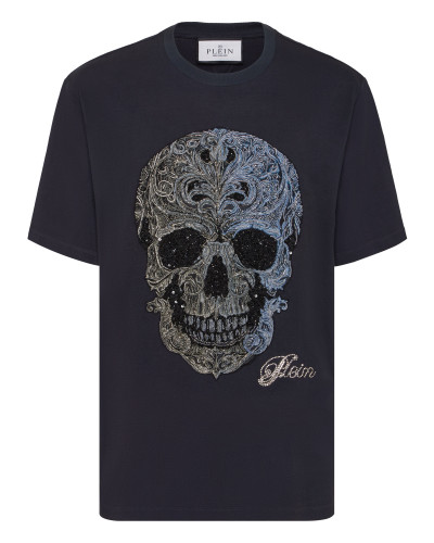 Degrade Round Neck T-Shirt Skull