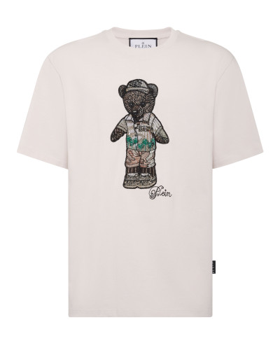Crystal Round Neck T-Shirt Teddy Bear