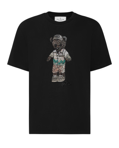 Crystal Round Neck T-Shirt Teddy Bear