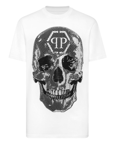 Round Neck T-Shirt Skull Strass