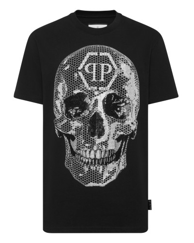 Round Neck T-Shirt Skull Strass
