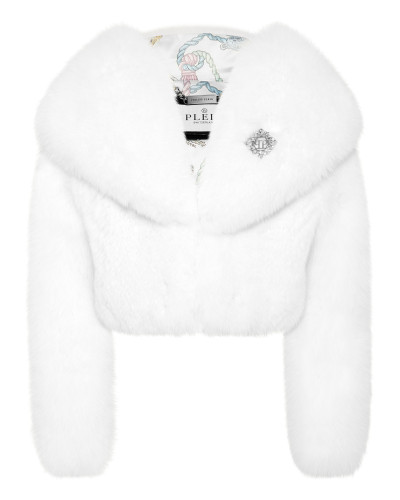 Fox Fur Hooded Short Jacket