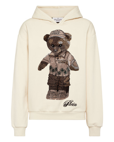 Cotton Venice Beach Fit Hoodie Teddy Beach Crystal