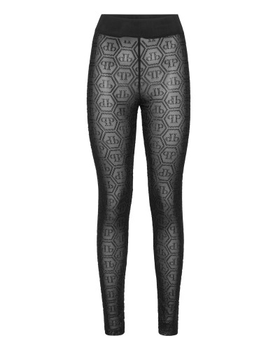 Tulle Leggings Monogram Strass