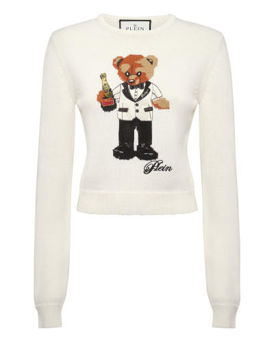 Cropped Round Neck Pullover Teddy Waiter