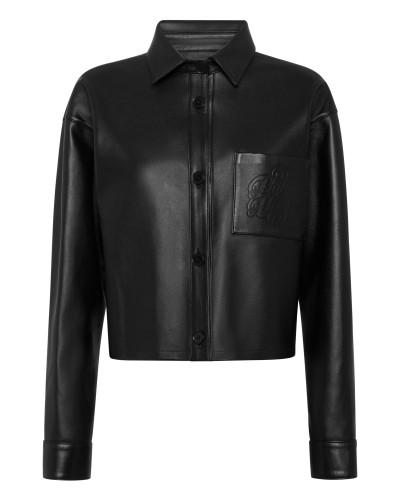 Leather Cropped Shirt Signature