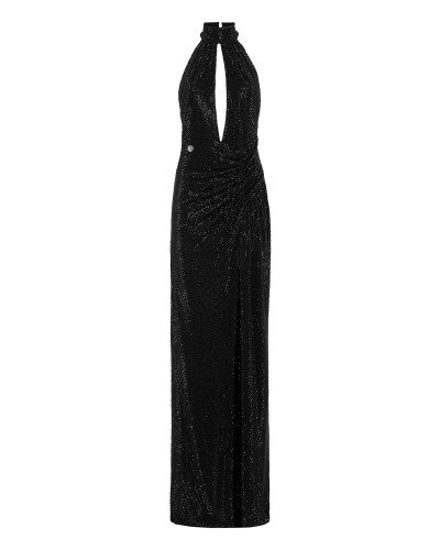 Backless Long Evening Dress Mix Strass