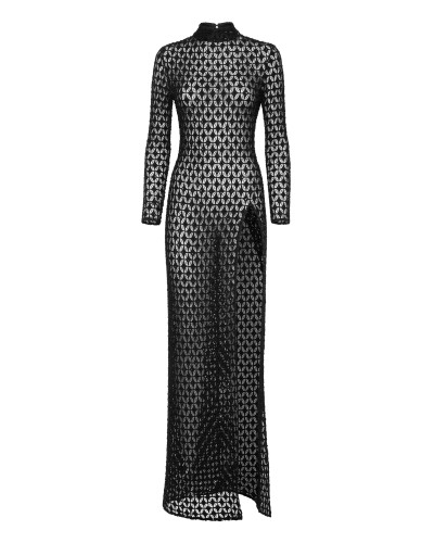 Embroidered Long Dress Crystal