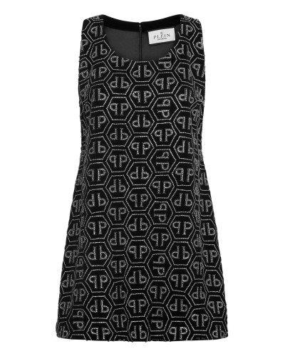 Mini Dress Monogram Strass