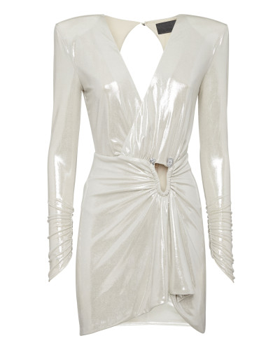 Deep V-Neck Mini Dress Piercing