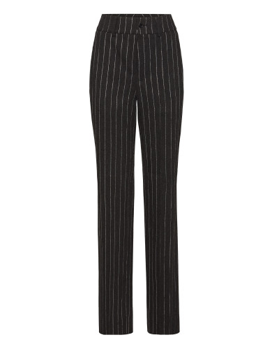 Pinstriped Straight Lady Trousers
