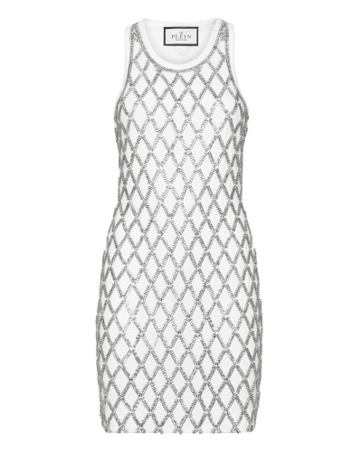 Short Tank Dress Crystal Net