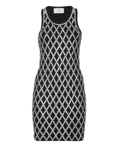 Short Tank Dress Crystal Net