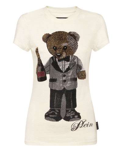 Cotton Sexy Pure Fit T-Shirt Teddy Waiter Crystal