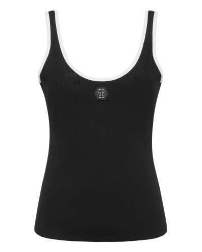 Cotton Rib Tank Top Hexagon
