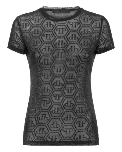 Tulle Sexy Pure Fit T-Shirt Monogram Strass