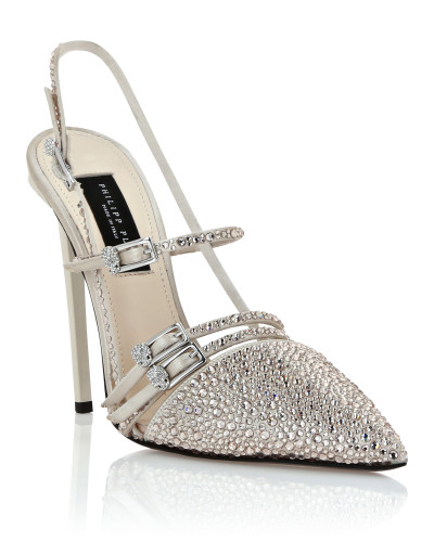 Multi-Strap High-Heel Slingbacks 12 Mix Strass