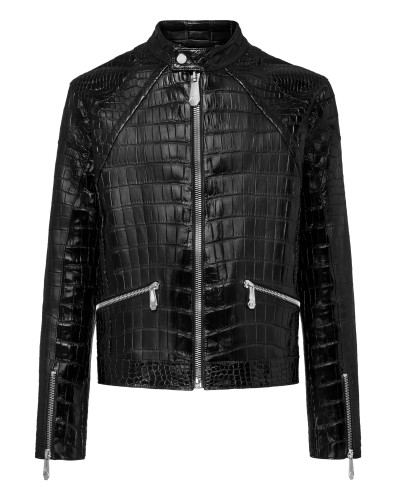 Leather Crocodile Jacket  Luxury