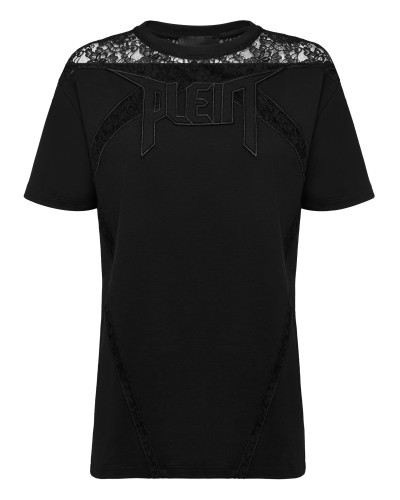 T-shirt Round Neck SS Lace