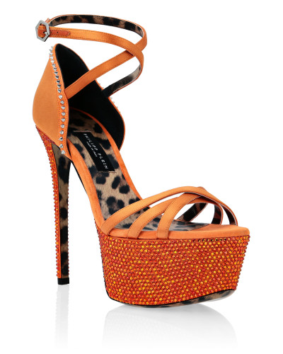 Crystal Platform Sandals