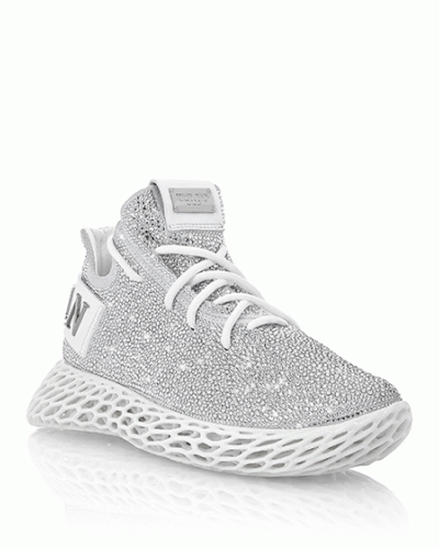 RUNNER SNEAKERS $KELETON SUEDE WITH STRASS