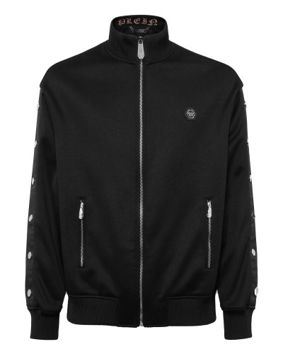 Jersey Jogging Jacket Skull strass