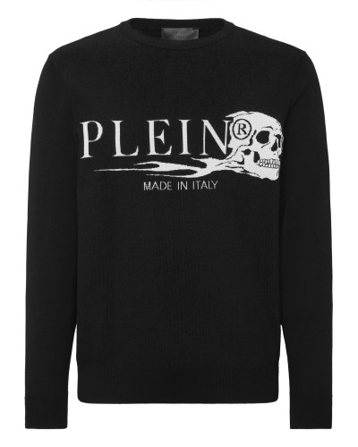 Pullover Round Neck LS Skull and Plein