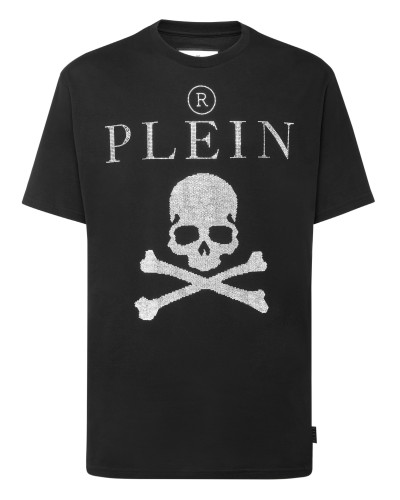 T-shirt Round Neck SS Crystal Skull with Crystals