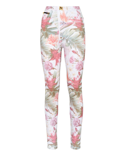 Super High Waist Jegging Flowers