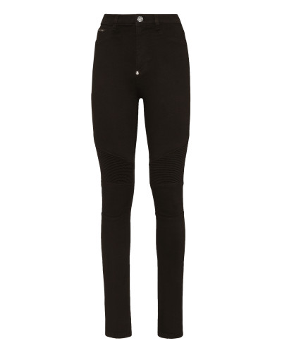 Denim High Waist Biker