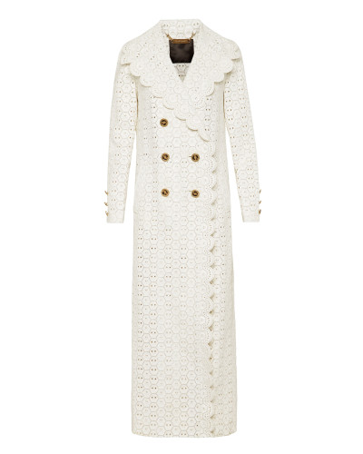 Long Sangallo Leather Trench Coat