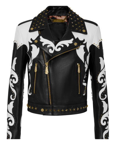 RODEO  INTARSIA  LEATHER BIKER