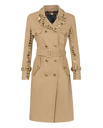 Canvas Trench coat Studs