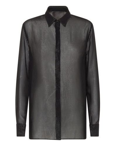 Silk Shirt Lurex with Crystals