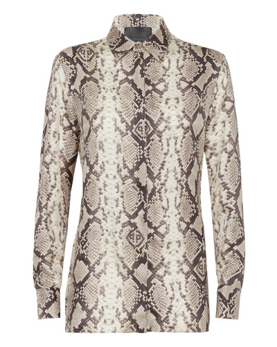 SILK  PYTHON  PRINT  SHIRT