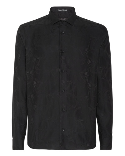 Jacquard Shirt Sugar Daddy Cut LS Skull