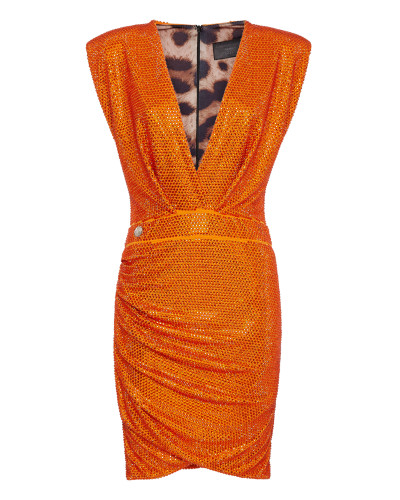 Shoulder Pad Mini Dress Stones